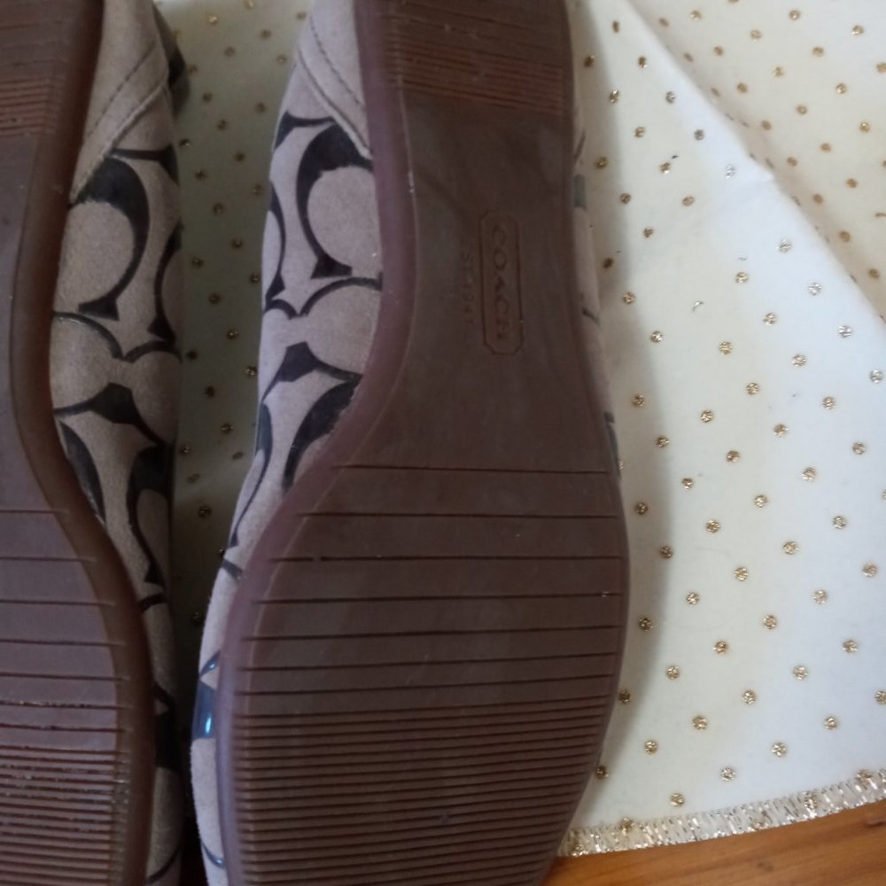 Coach brown ballet flats/dark brown C's - Picture 7 of 15